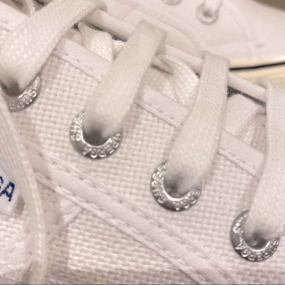 NWT SUPERGA Fantasia Man’s White Classic Sneakers Size 44 brand new with tags - Picture 11 of 15